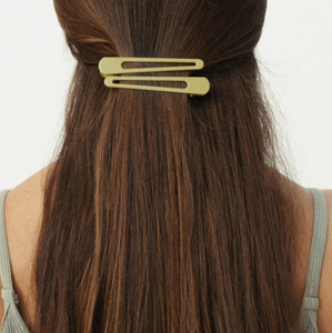 Triangle Hair Clips In Olive