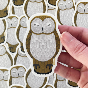 Nocturnal Owl Sticker by Gingiber