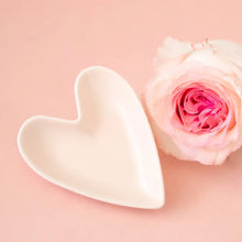 Load image into Gallery viewer, White Heart Trinket Dish
