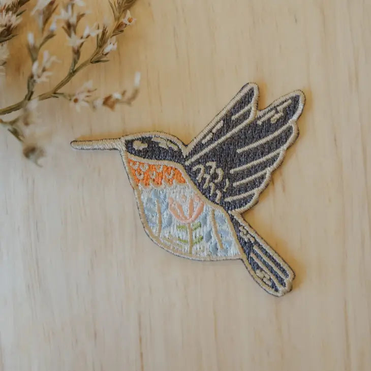 Hummingbird Iron-On Patch