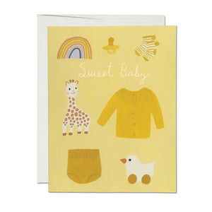 Yellow Baby Greeting Card
