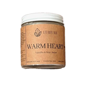 Warm Heart Soy Candle 4oz.