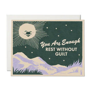 No Guilt Encouragement Greeting Card