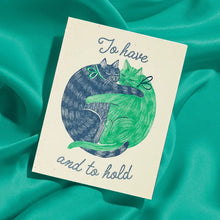 Load image into Gallery viewer, To Have and To Hold Wedding Risograph Card
