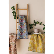 Load image into Gallery viewer, Venus Golden Block Print Dishtowel
