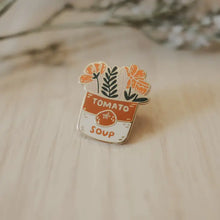 Load image into Gallery viewer, Tomato Soup Bouquet Enamel Pin
