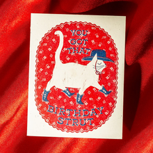 Load image into Gallery viewer, Birthday Strut Risograph Card

