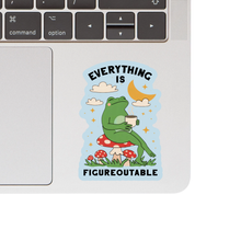 Load image into Gallery viewer, Everything Is Figureoutable Frog Vinyl Sticker
