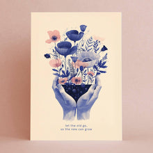 Load image into Gallery viewer, Let the Old Go, So the New Can Grow Greeting Card
