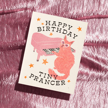Load image into Gallery viewer, Tiny Prancer Birthday Risograph Card
