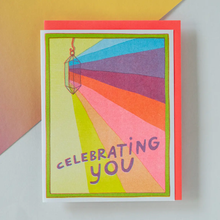 Load image into Gallery viewer, Prism Celebrating You Risograph Card
