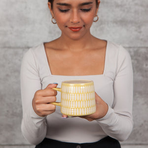 Ochre Imprint Stoneware Mug