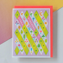 Load image into Gallery viewer, Little Diamonds Birthday Risograph Card
