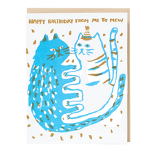 Load image into Gallery viewer, Birthday Me To Mew Cats Letterpress Greeting Card
