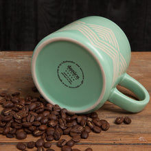 Load image into Gallery viewer, Mint Triangle Imprint Stoneware Mug
