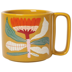 Venus Flower Mustard Studio Midi Mug