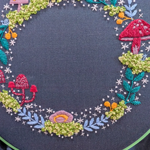 Load image into Gallery viewer, Woodland Wreath Embroidery Kit
