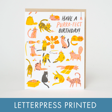 Load image into Gallery viewer, Birthday Purr-Fect Cats Letterpress Greeting Card
