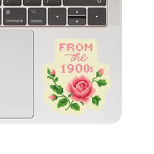 Load image into Gallery viewer, From the 1900s Cross Stitch Vinyl Sticker
