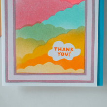 Load image into Gallery viewer, Clouds Thank You Risograph Card
