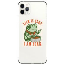 Load image into Gallery viewer, Life Is Soup Frog Vinyl Sticker
