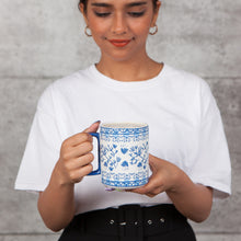 Load image into Gallery viewer, Blue Floral Finders Keepers Studio Mug
