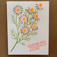 Load image into Gallery viewer, Chamomile Tenderess &amp; Care Risograph Card
