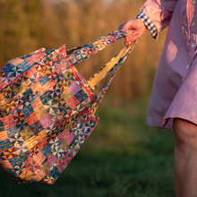 Load image into Gallery viewer, Calico Quilted Tote
