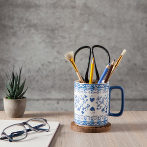 Blue Floral Finders Keepers Studio Mug
