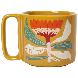 Venus Flower Mustard Studio Midi Mug