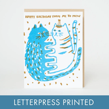 Load image into Gallery viewer, Birthday Me To Mew Cats Letterpress Greeting Card
